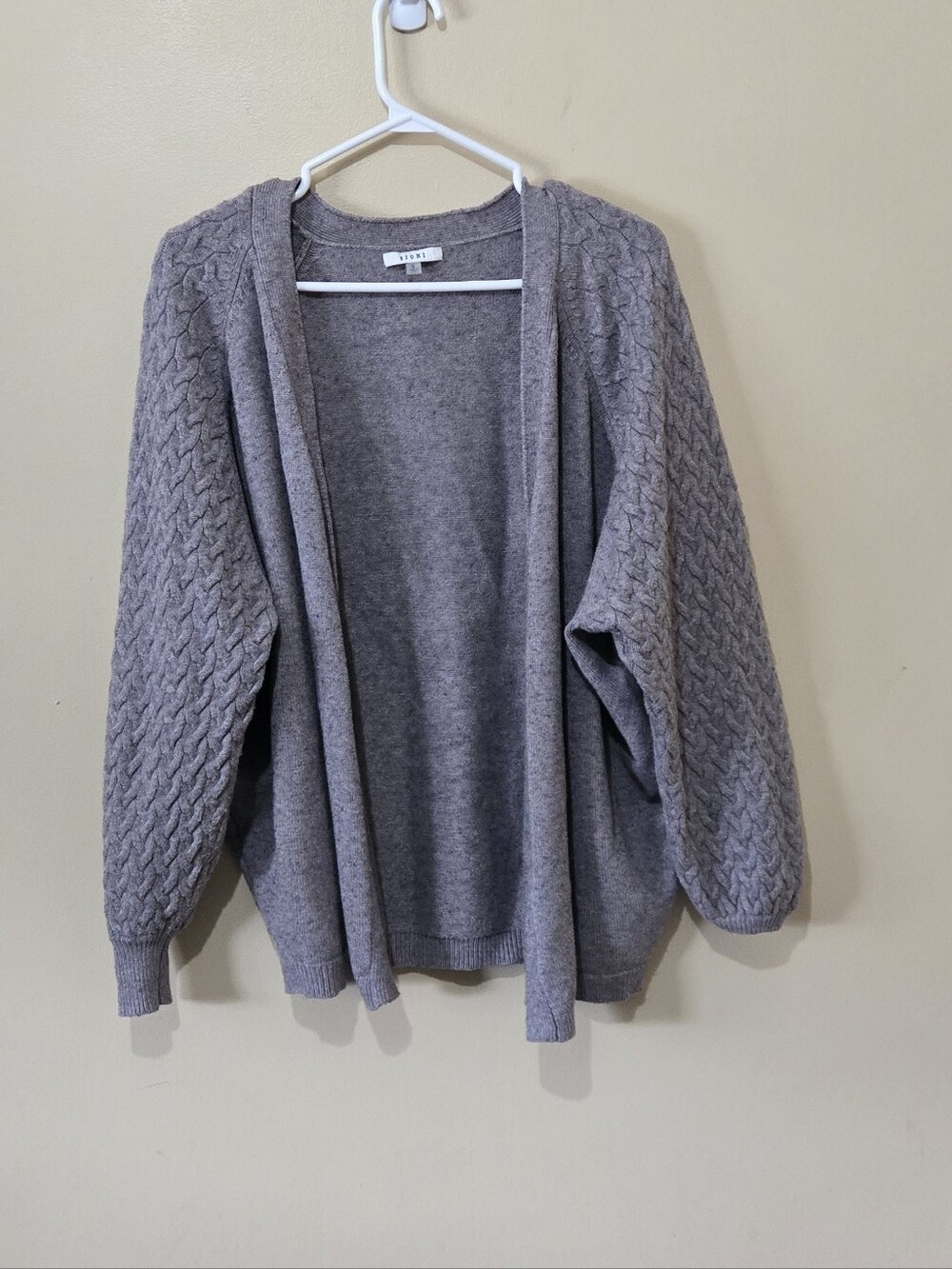 Sioni Gray Open Cardigan